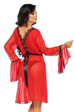 Kimono "Valentina" rot/schwarz S/M, L/XL