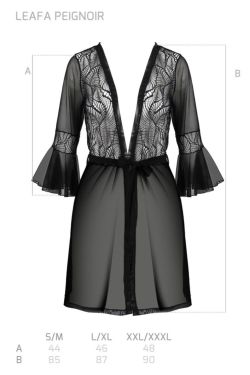Kimono "Leafa" schwarz S/M, L/XL, XXL/XXXL
