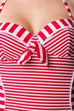 Vintage-Badeanzug rot/weiß S (36)