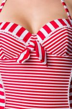 Vintage-Badeanzug rot/weiß 2XL (44)