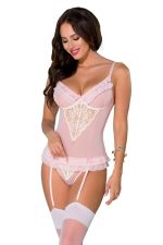 Straps-Set "Sisi corset" pink S/M, L/XL