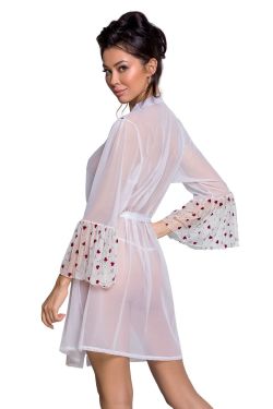 Kimono "Lovelia" weiß/rot S/M, L/XL