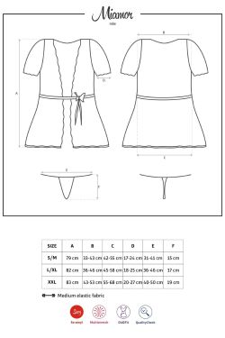 Kimono Miamor schwarz S/M, L/XL