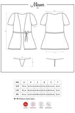 Kimono Miamor schwarz L/XL (40/42), Cups C-D