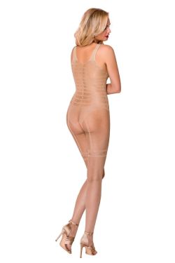 Bodystocking ouvert beige S/L