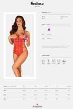 Body ouvert "Rediosa" rot S/M (36/38), Cups B-C